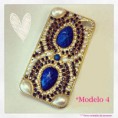 Capinha com pedraria e strass - Modelo 4 - Iphone 5/5S